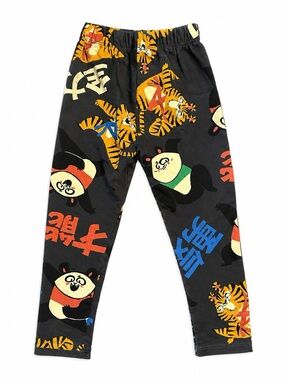 Zara Boys Panda Tiger Graphic Leggings Pants Size 4–5 Years